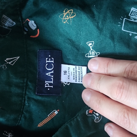 Green Button Up - Picture 3 of 3